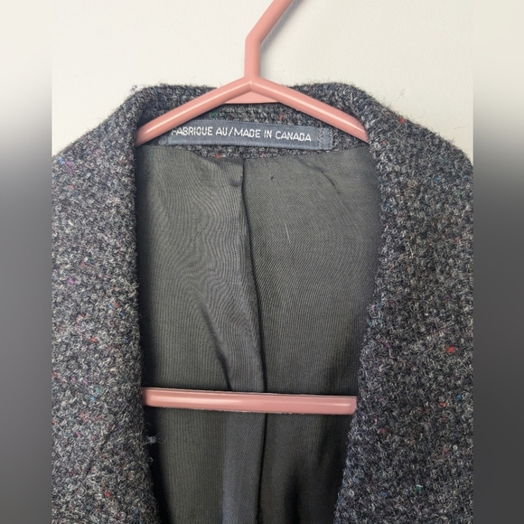 HARRIS TWEED Men Blazer Vintage 100% Virgin Scottish Wool Hand Made In Canada - Picture 4 of 10